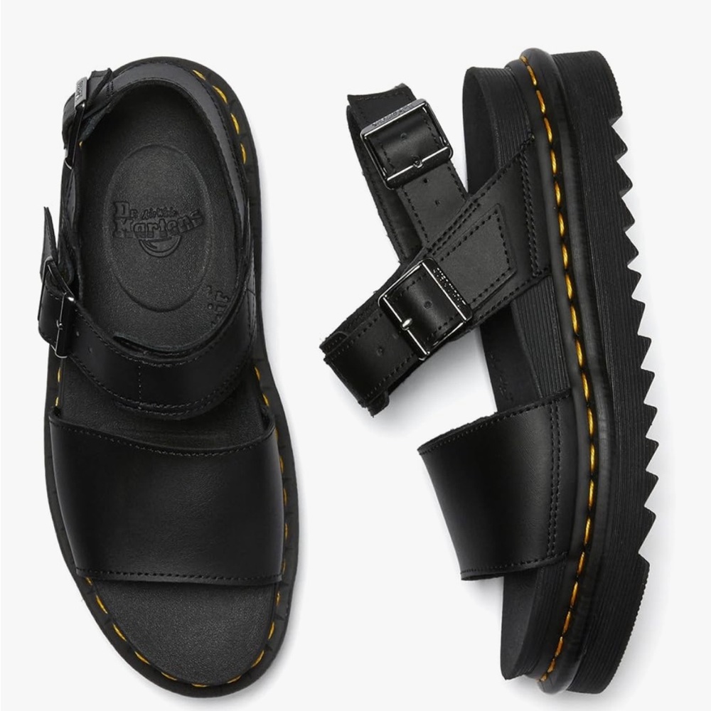 Dr. Martens Black Leather Sandals
